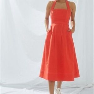 Anthropology Maeve NWT sz 6 tangerine midi dress